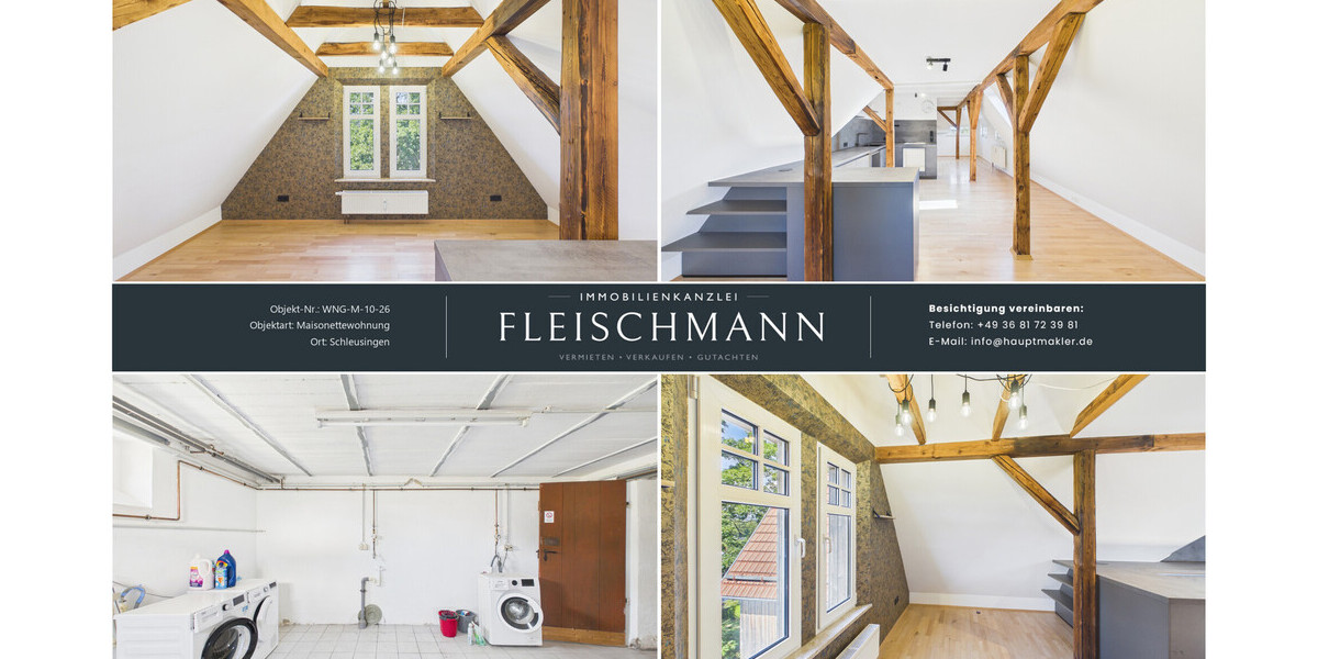 IHR NEUES ZUHAUSE AUF ZWEI EBENEN 3-Zimmer-Maisonettewohnung mit Garten und Stellplatz - 3- Schleusingen | Angebot:27439791