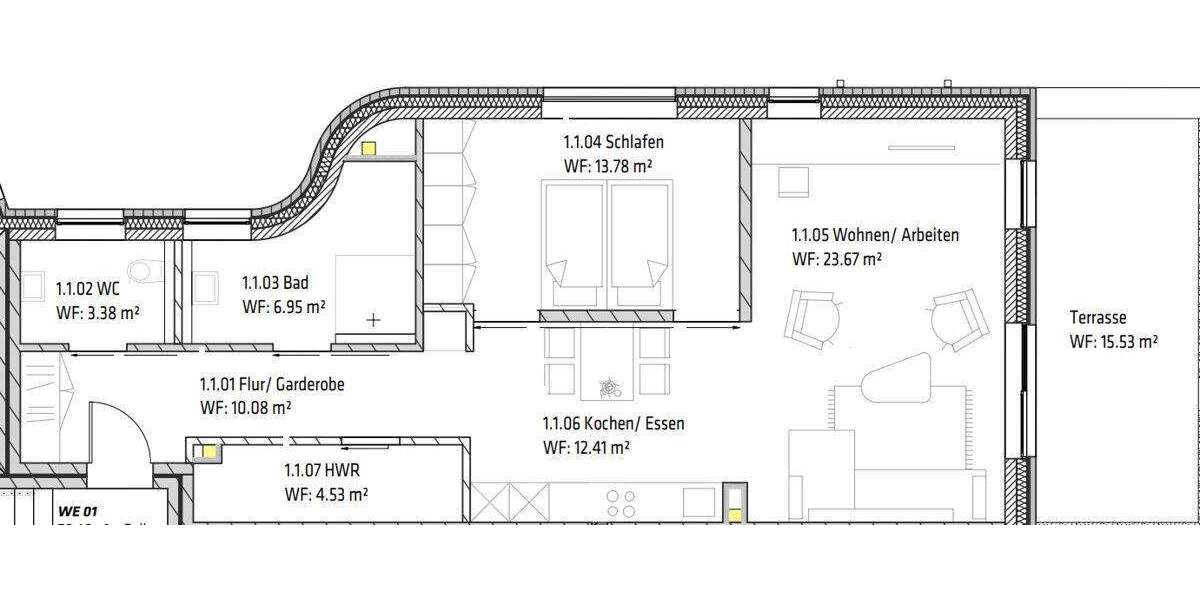 Etagenwohnung Oldenburg Bürgerfelde - 2 Zimmer, 84 m&sup2;, 900&euro; | Angebot:25796686