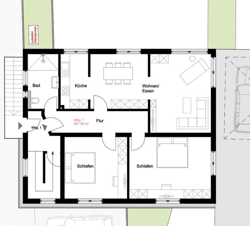 helle, lichtdurchflutete Wohnung