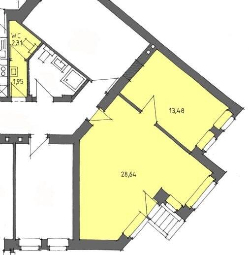 Gewerbeobjekt Erfurt Andreasvorstadt - 2 Zimmer, 46 m&sup2;, 420&euro; | Angebot:25737351