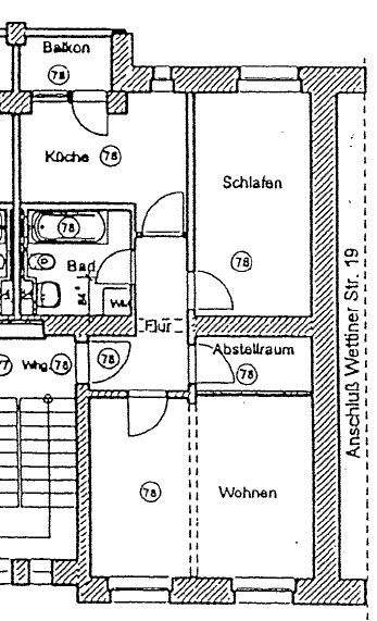 Etagenwohnung Leipzig Zentrum-Nordwest - 2 Zimmer, 56 m&sup2;, 481&euro; | Angebot:26741762