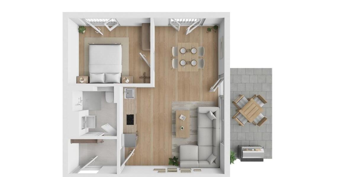 Erdgeschoßwohnung Bonn Friesdorf - 2 Zimmer, 50 m&sup2;, 1.430&euro; | Angebot:26651780