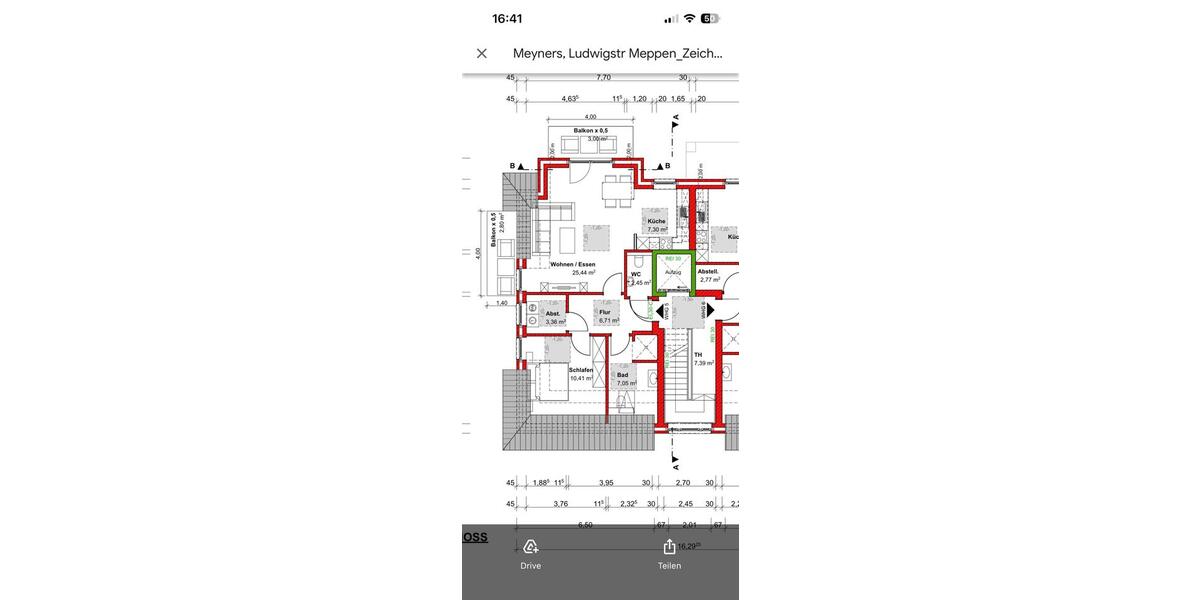 Dachgeschoßwohnung Meppen - 2 Zimmer, 69 m&sup2;, 765&euro; | Angebot:26588156