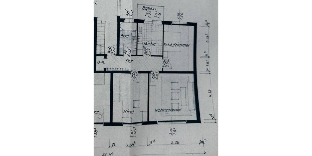 Etagenwohnung Munster - 3 Zimmer, 82 m&sup2;, 700&euro; | Angebot:26607142