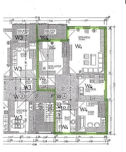 Etagenwohnung Waldkraiburg - 3 Zimmer, 86 m&sup2;, 880&euro; | Angebot:24797525