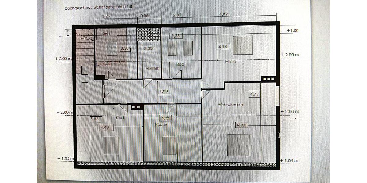 Dachwohnung 109 qm, in Flörsbachtal ab Januar 2026 zu vermieten. 4 zimmer