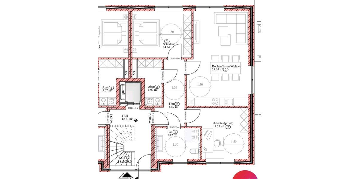 Erdgeschoßwohnung Bad Zwischenahn - 3 Zimmer, 85 m&sup2;, 1.150&euro; | Angebot:26104819