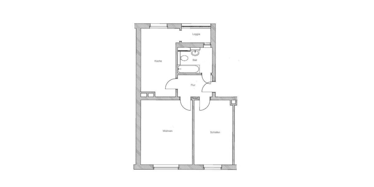 Etagenwohnung Dresden Leuben - 2 Zimmer, 60 m&sup2;, 475&euro; | Angebot:26160855