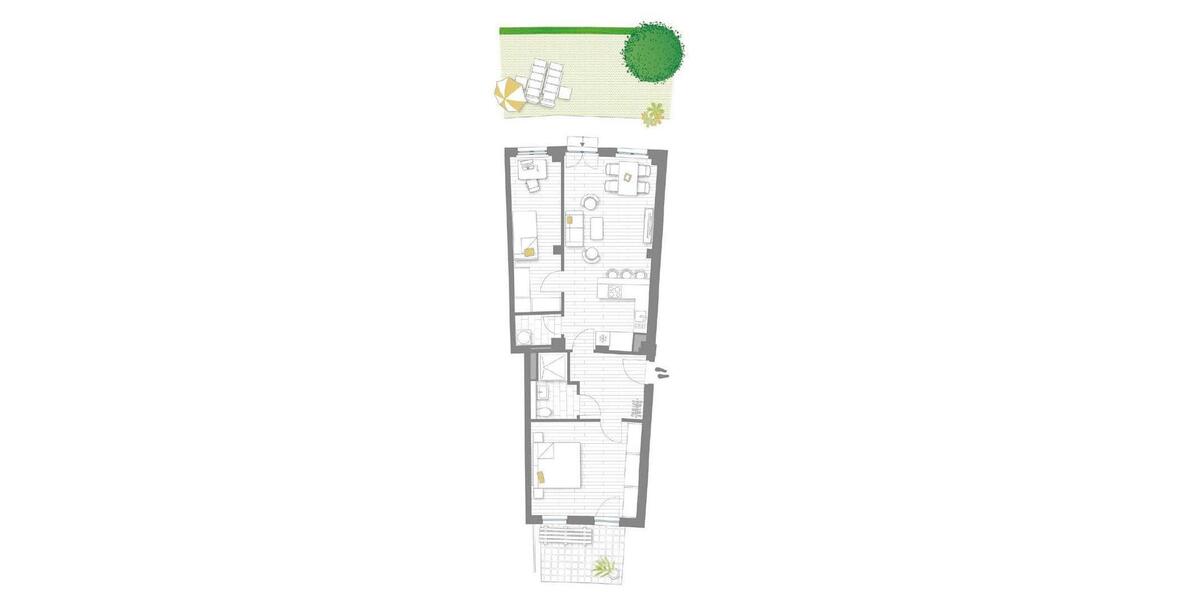 Erdgeschoßwohnung Nauen - 3 Zimmer, 80 m&sup2;, 1.150&euro; | Angebot:26425444