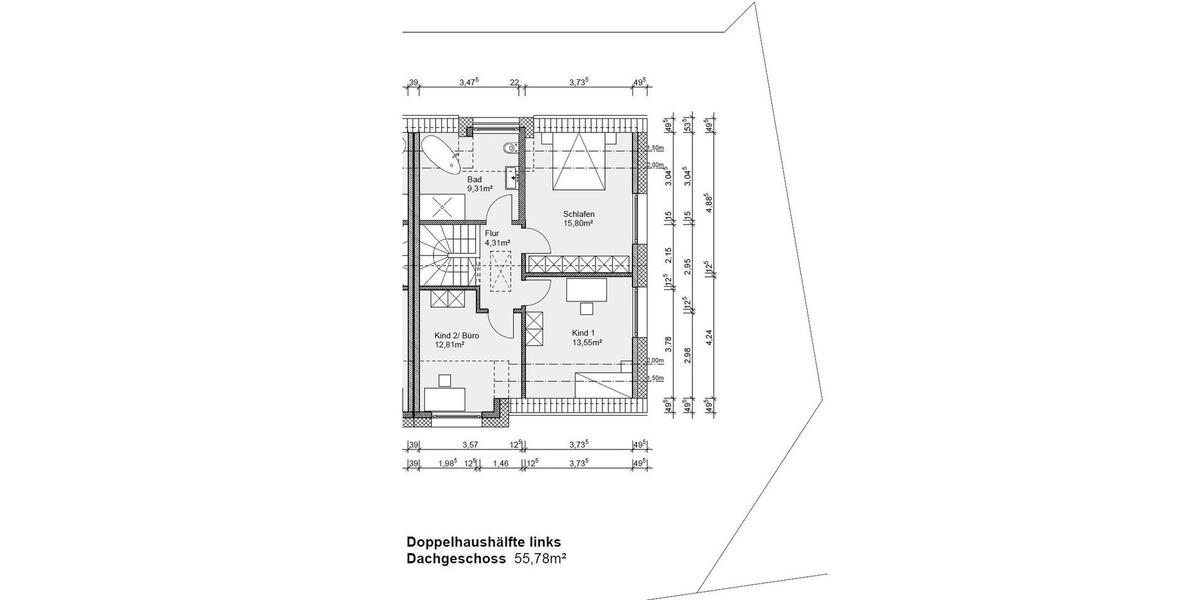 Doppelhaushälfte Detmold Hiddesen - 4 Zimmer, 128 m&sup2;, 1.865&euro; | Angebot:25022862