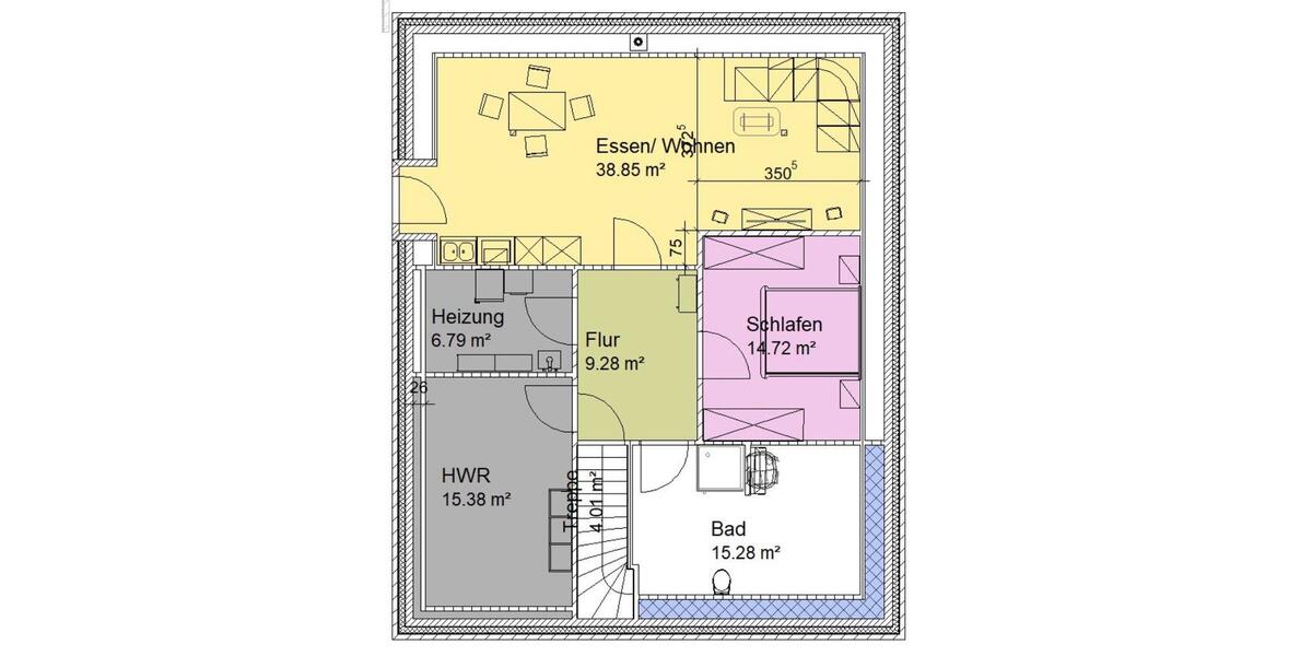 Dachgeschoßwohnung Rhede (Ems) - 3 Zimmer, 75 m&sup2;, 700&euro; | Angebot:24654675