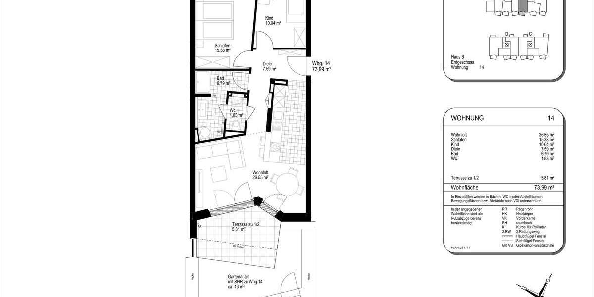 Etagenwohnung Augsburg Hochzoll - 3 Zimmer, 74 m&sup2;, 1.260&euro; | Angebot:26244867