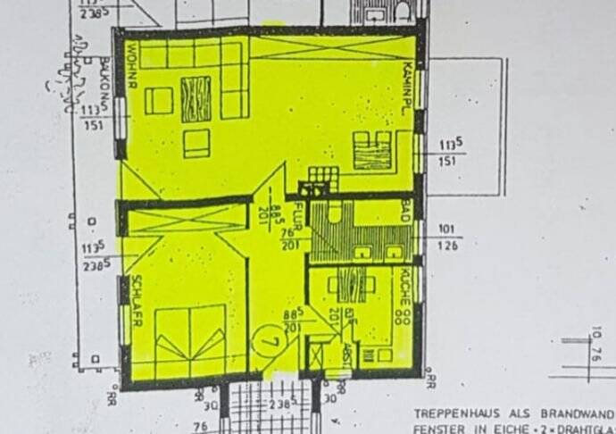 Sonnige Wohnung im 01. OG mit Kachelofen - 2 Zimmer- im OT Solla 2 zimmer