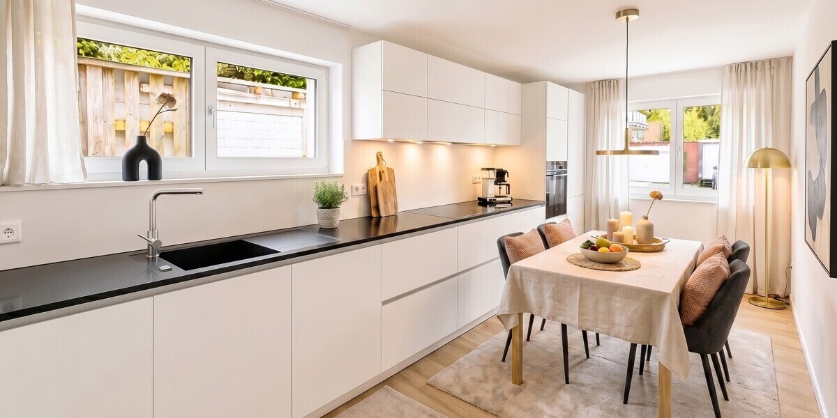 Exklusiver Erstbezug einer hochwertig kernsanierten Maisonettewohnung mit Privatteich & Terrasse - Maisonettenwohnung Münster / Albachten Albachten | Angebot:26621542