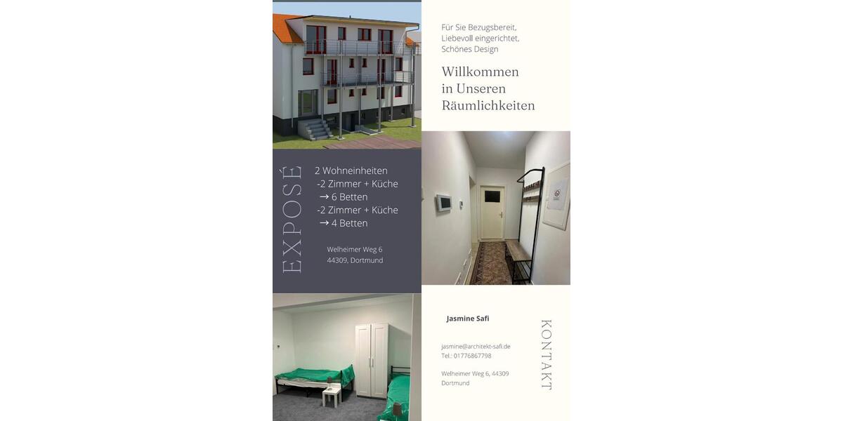 Wohnen auf Zeit Dortmund Brackel - 4 Zimmer, 55 m&sup2;, 18&euro; | Angebot:26183776