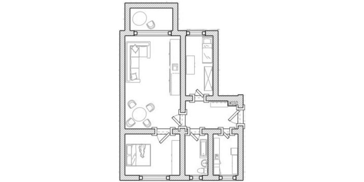 Etagenwohnung Brüssow - 3 Zimmer, 62 m&sup2;, 403&euro; | Angebot:25887525
