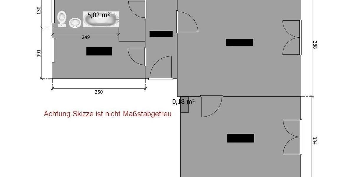 Etagenwohnung Pritzwalk - 2 Zimmer, 46 m&sup2;, 368&euro; | Angebot:24864024