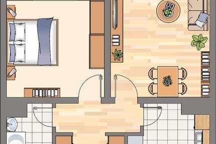 Wohnung zum Mieten in Dortmund 449 € 55 m² 2 zimmer