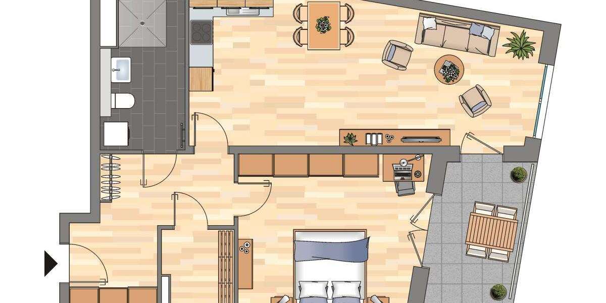 Etagenwohnung Essen Südviertel - 2 Zimmer, 74 m&sup2;, 929&euro; | Angebot:27216153