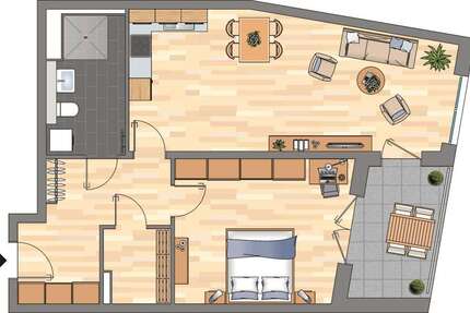 Wohnung Essen Südviertel - 2 Zimmer, 74 m&sup2;, 929&euro; | Angebot:27216153