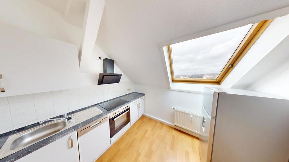 Dachgeschoßwohnung Chemnitz Hilbersdorf - 3 Zimmer, 66 m&sup2;, 364&euro; | Angebot:26681276