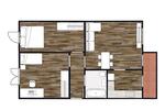 Etagenwohnung Greifswald Groß Schönwalde - 3 Zimmer, 59 m&sup2;, 650&euro; | Angebot:26588139