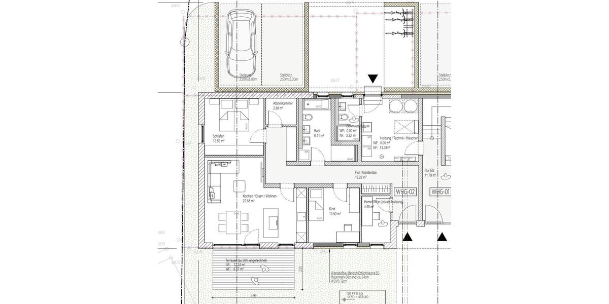 Erdgeschoßwohnung Hohenkammer - 2.5 Zimmer, 98 m&sup2;, 1.250&euro; | Angebot:26557019