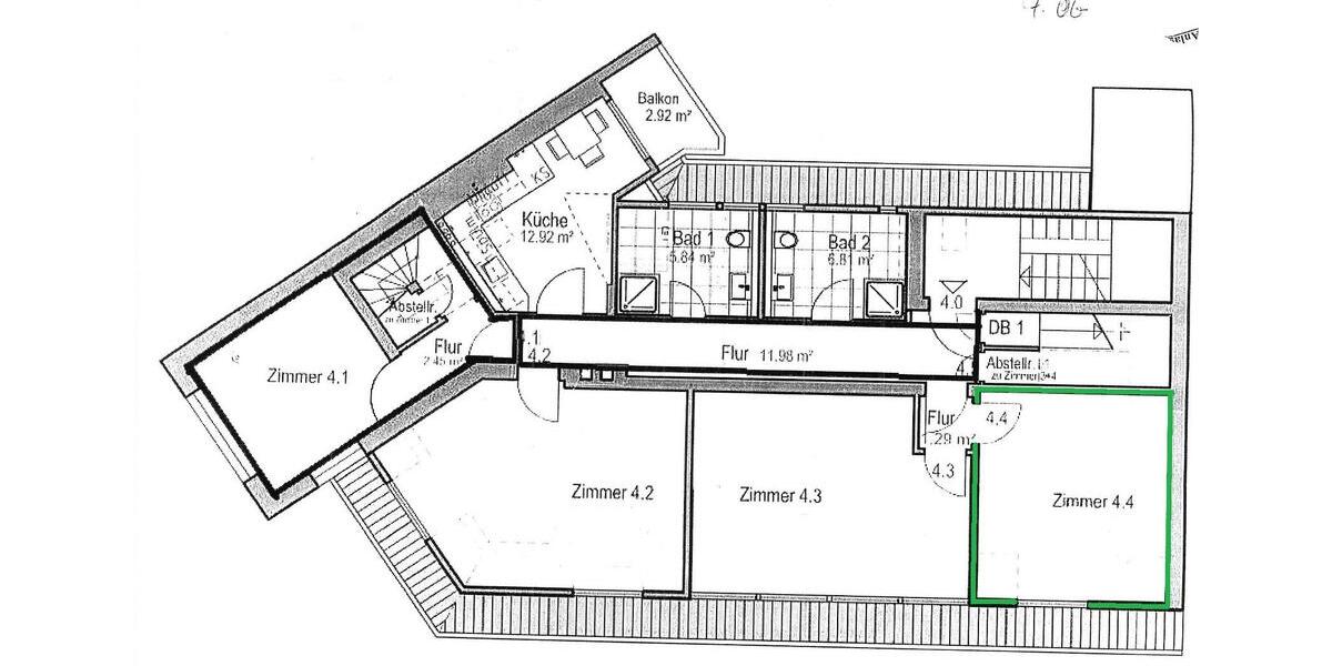 Etagenwohnung Bielefeld Schildesche - 1 Zimmer, 17 m&sup2;, 250&euro; | Angebot:26351222