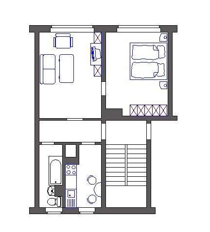 Etagenwohnung Schkeuditz - 2 Zimmer, 45 m&sup2;, 405&euro; | Angebot:24155469