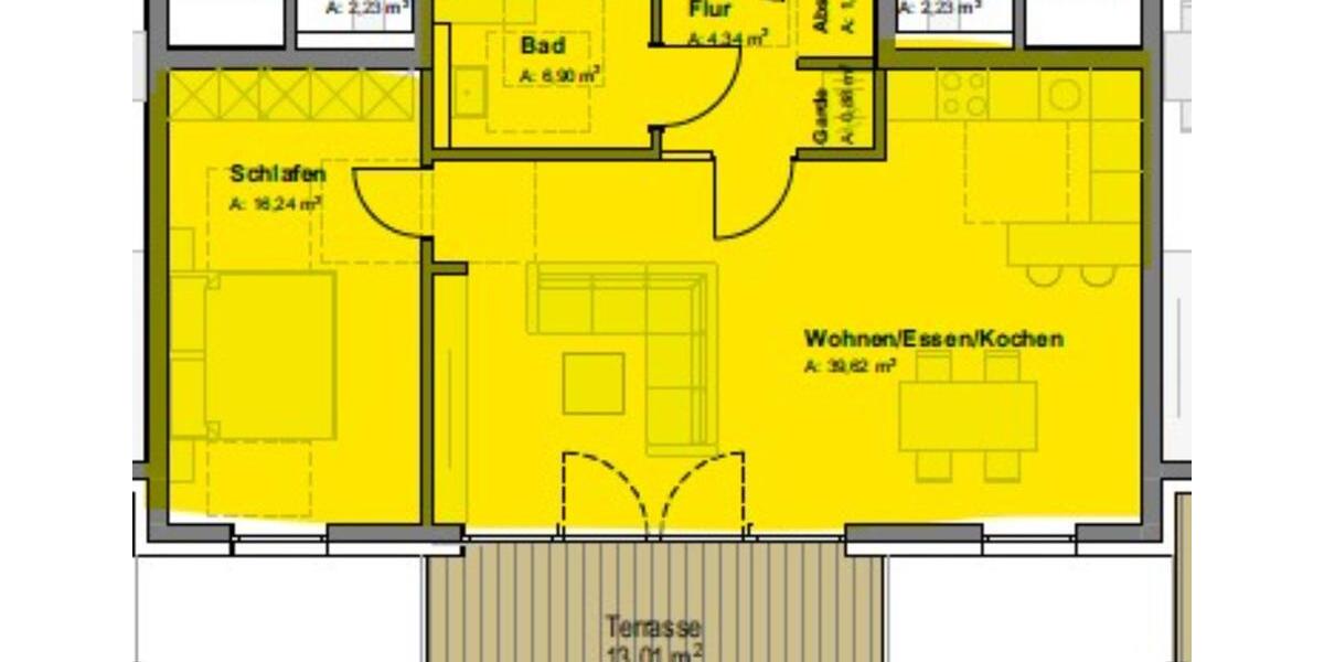 Etagenwohnung Schwalmstadt - 3 Zimmer, 90 m&sup2;, 1.080&euro; | Angebot:24510943