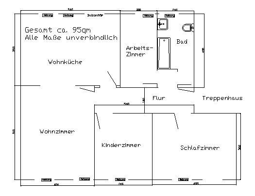 Etagenwohnung Iserlohn Grüne - 4 Zimmer, 98 m&sup2;, 760&euro; | Angebot:27586935