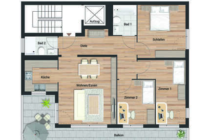 Wohnung zum Mieten in Heidelberg-Ziegelhausen 1.700 € 106 m² 4 zimmer