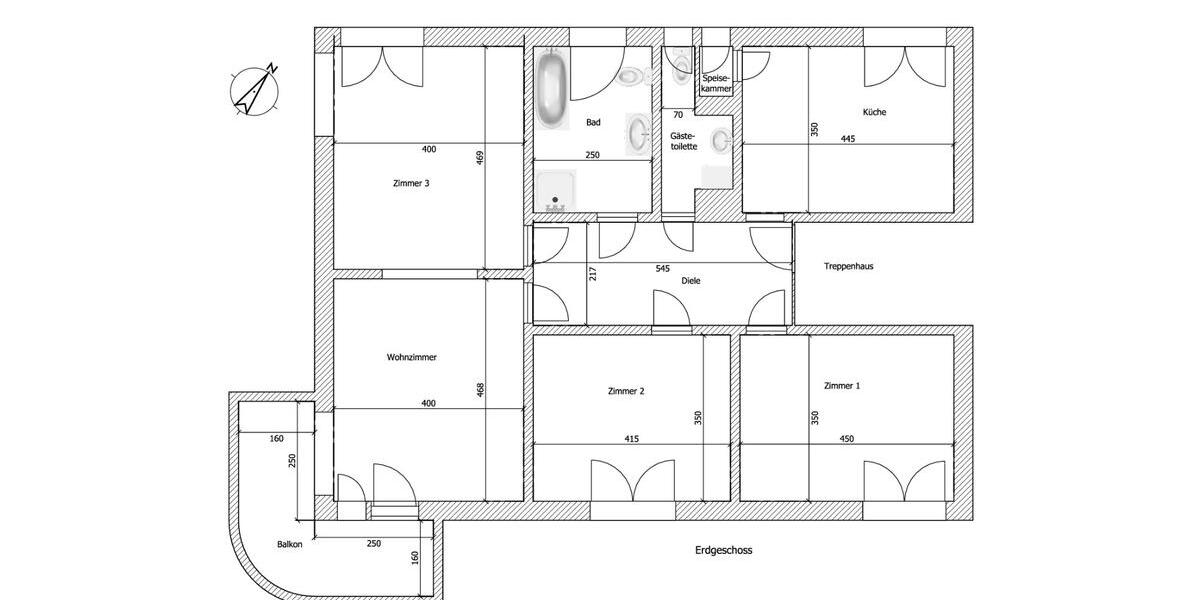 Hochparterre Bad Hersfeld - 4 Zimmer, 110 m&sup2;, 950&euro; | Angebot:24785759