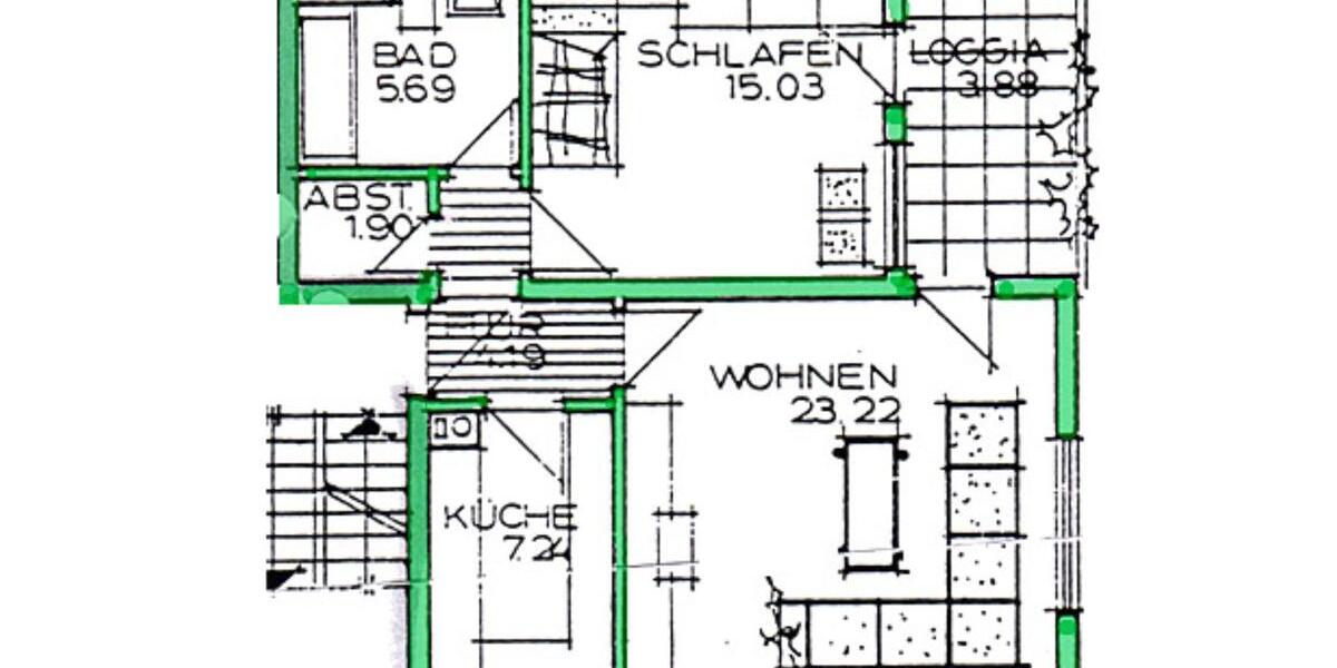 Etagenwohnung Hirschberg an der Bergstraße - 2 Zimmer, 60 m&sup2;, 690&euro; | Angebot:25922264