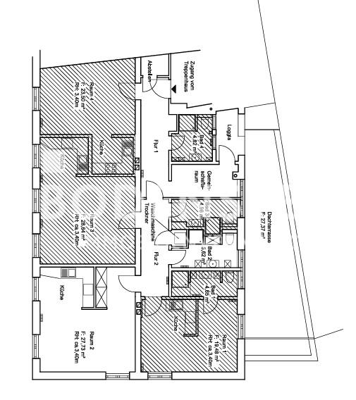 Etagenwohnung Wiesbaden - 1 Zimmer, 44 m&sup2;, 590&euro; | Angebot:26220551