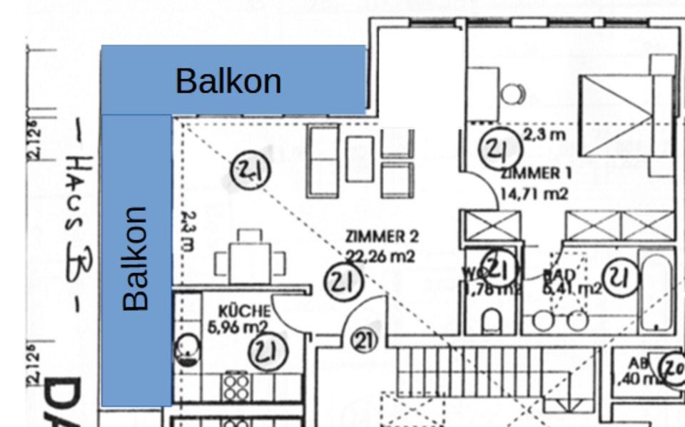 Dachgeschoßwohnung Riedstadt - 2 Zimmer, 55 m&sup2;, 700&euro; | Angebot:25821236
