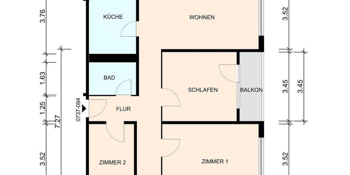 Etagenwohnung Wittenburg - 3 Zimmer, 84 m&sup2;, 509&euro; | Angebot:26904435
