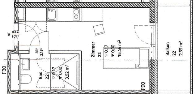 Hochparterre München Pasing-Obermenzing - 1 Zimmer, 22 m&sup2;, 598&euro; | Angebot:26662098