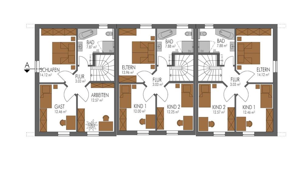 Reihenhaus Dornburg - 5 Zimmer, 100 m&sup2;, 1.150&euro; | Angebot:26048021