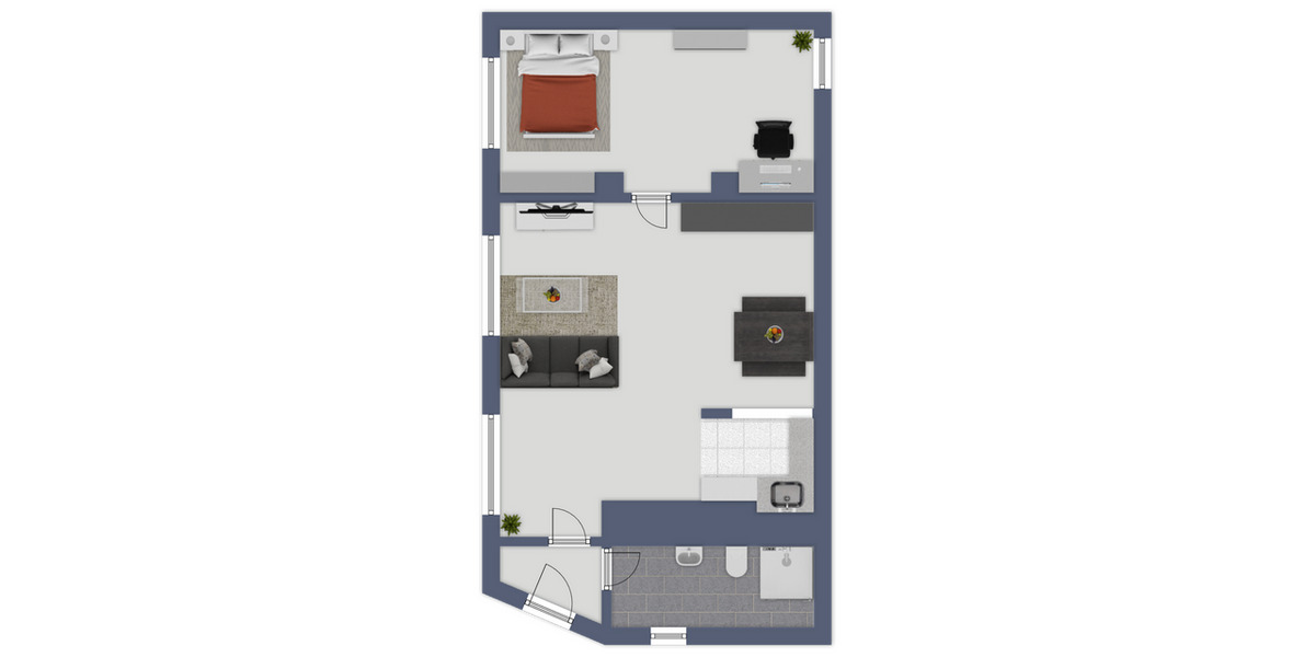 Etagenwohnung Stralsund - 2 Zimmer, 49 m&sup2;, 429&euro; | Angebot:26623919