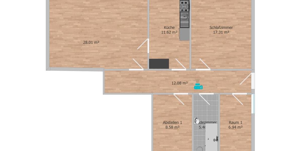 Terrassenwohnung Steffenberg - 4 Zimmer, 90 m&sup2;, 750&euro; | Angebot:26386399