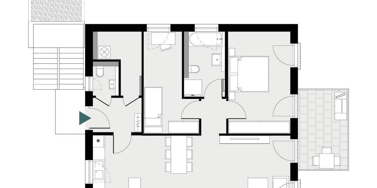 Etagenwohnung Igersheim - 3 Zimmer, 91 m&sup2;, 990&euro; | Angebot:26054503