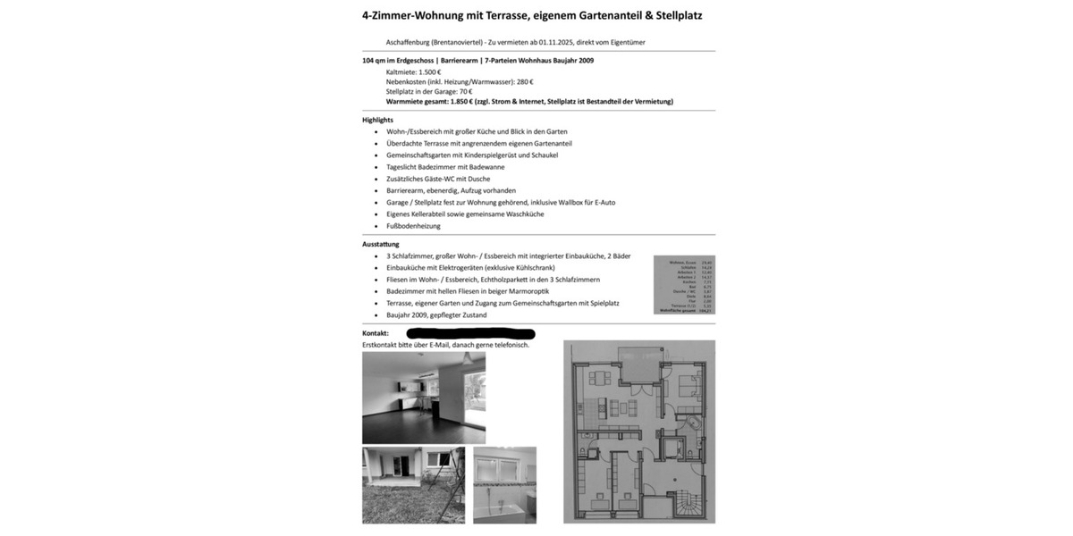 Moderne, barrierearme 104qm 4ZK2B Wohnung im Brentanoviertel 4 zimmer