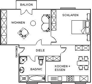 Wohnung Tirschenreuth Lohnsitz - 2 Zimmer, 53 m&sup2;, 312&euro; | Angebot:25373700