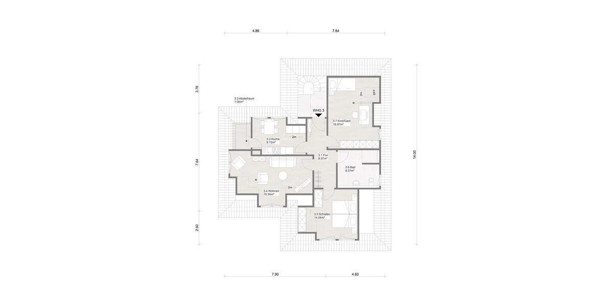 Dachgeschoßwohnung Bad Pyrmont - 3 Zimmer, 80 m&sup2;, 800&euro; | Angebot:24841335