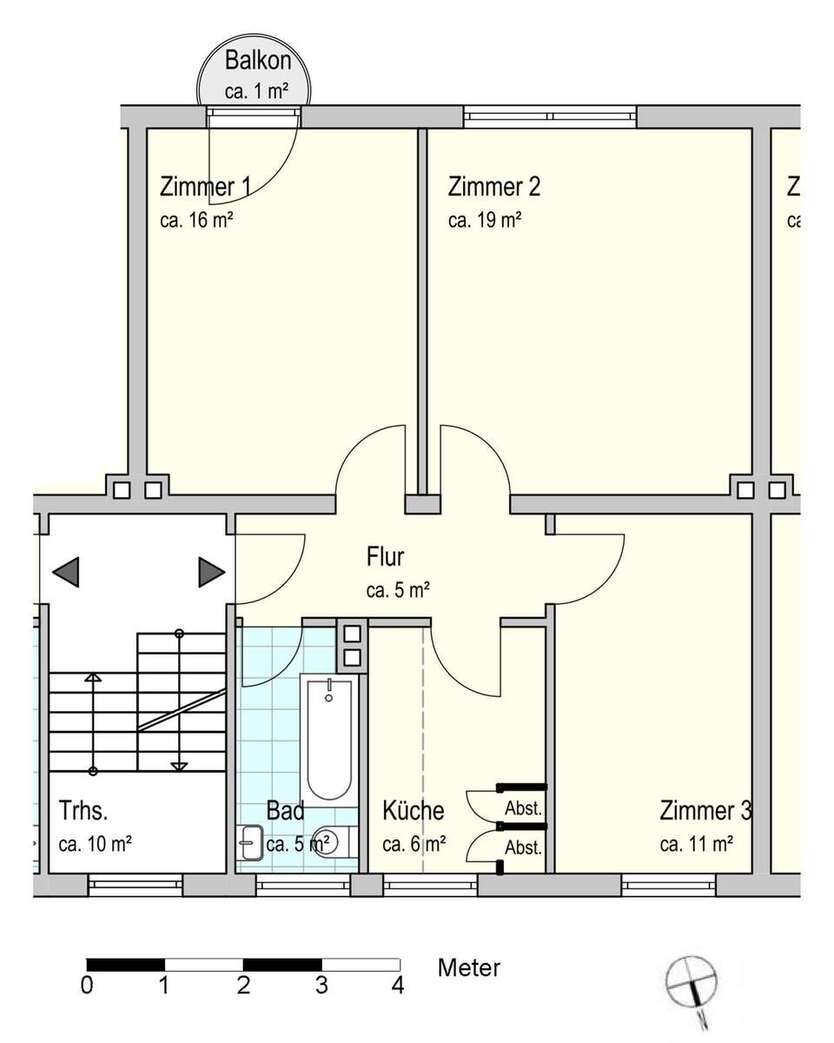 Wohnung zum Mieten in Oldenburg 463 € 61.13 m² 3 zimmer