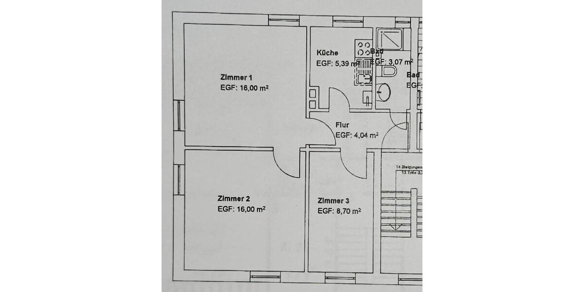 Etagenwohnung Kassel Bettenhausen - 3 Zimmer, 54 m&sup2;, 750&euro; | Angebot:25235012