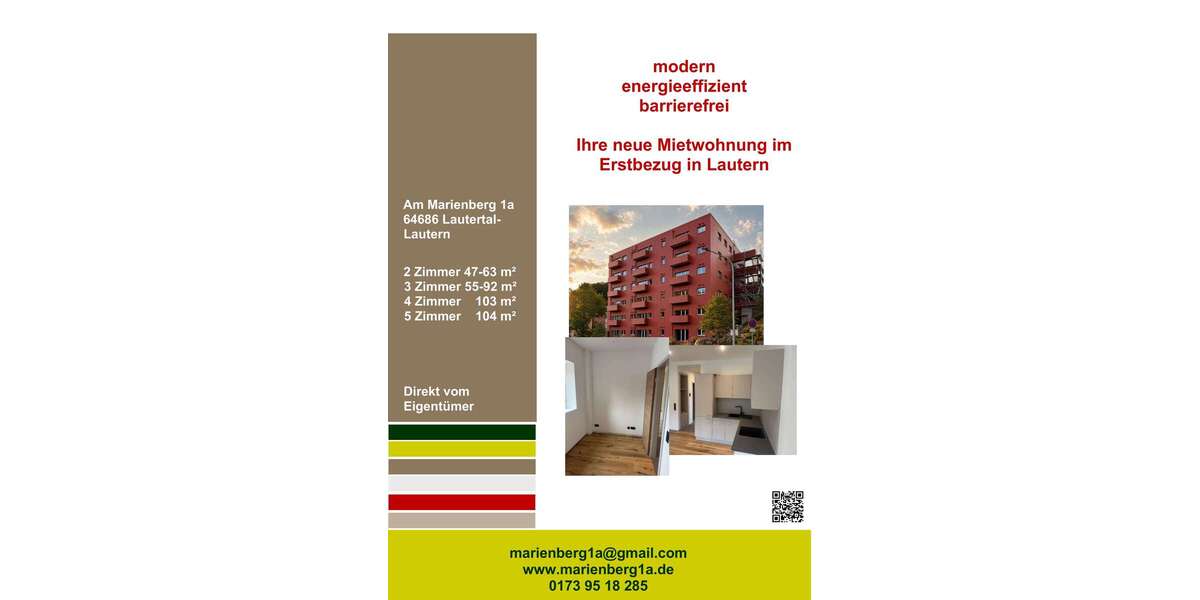 Etagenwohnung Lautertal Lautern - 2 Zimmer, 82 m&sup2;, 1.155&euro; | Angebot:25049224