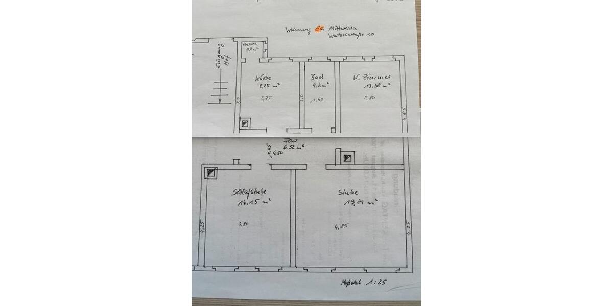 Etagenwohnung Mittweida - 3 Zimmer, 68 m&sup2;, 410&euro; | Angebot:26647869
