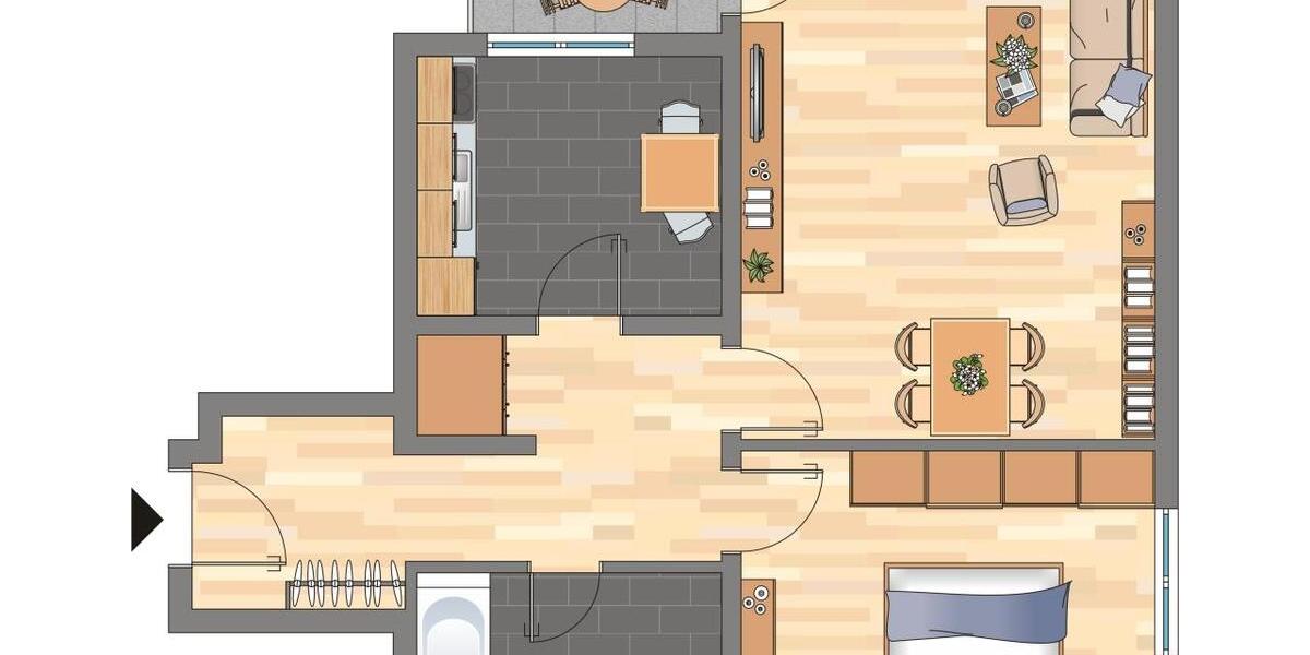 Etagenwohnung Duisburg Walsum - 2 Zimmer, 49 m&sup2;, 240&euro; | Angebot:26702989